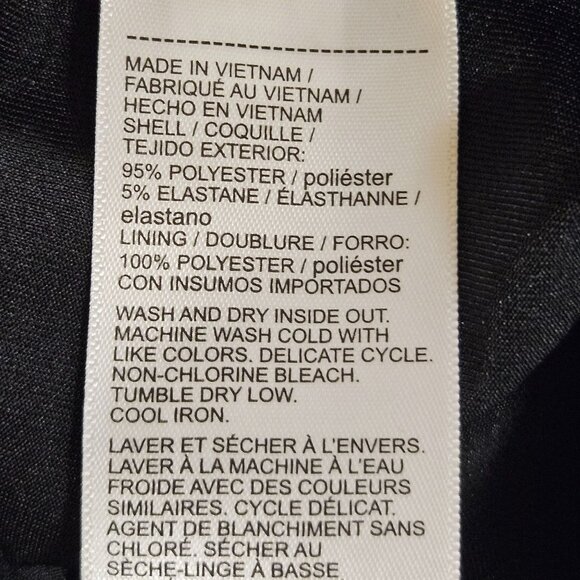 Ella Rafaella Blouse Womens Size 1X Black White Cowl Neck Top Abstract Print - Picture 6 of 8